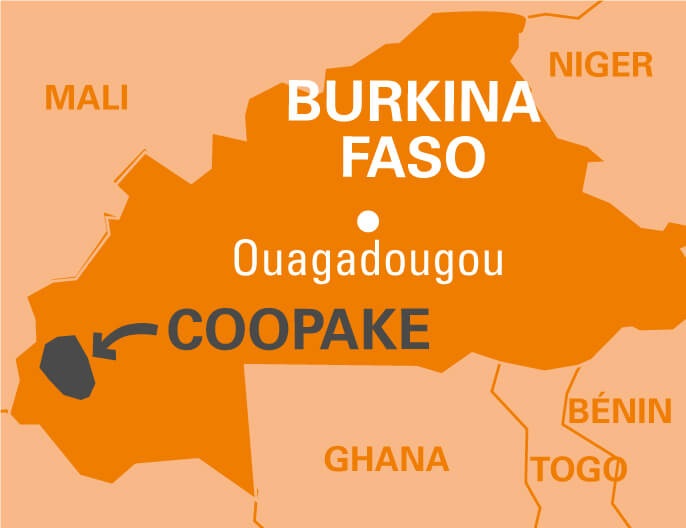 Carte coopÃ©rative COOPAKE au Burkina Faso -noix de cajou au curry doux